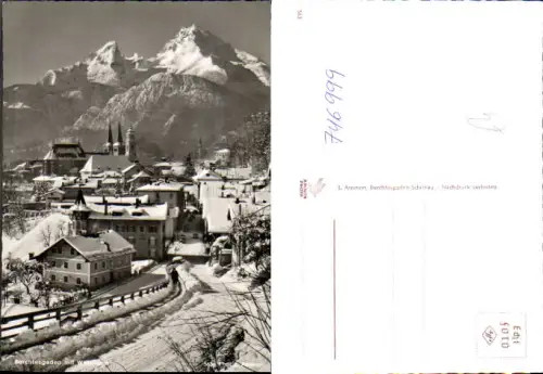 746999 Foto AK Berchtesgaden mit Watzmann im Winter