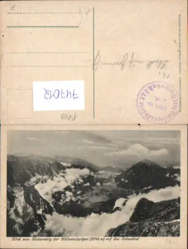747012 Garmisch-Partenkirchen Blick v. Klettersteig d. Höllentalspitzen Loisachtal