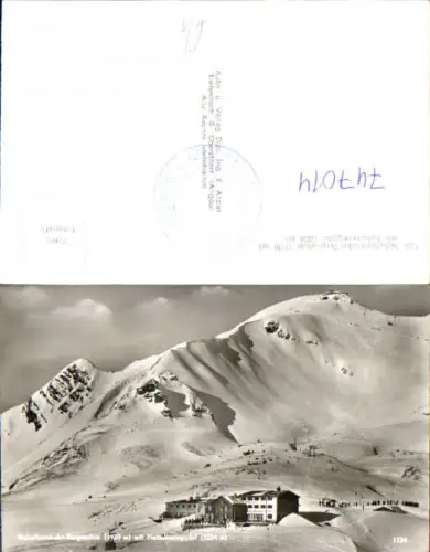 747014 Foto AK Oberstdorf Nebelhornbahn-Bergstation m. Nebelhorngipfel i. Winter