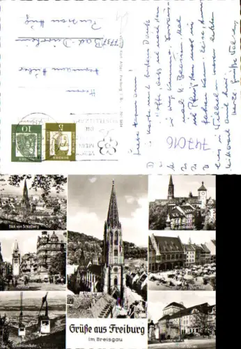 747016 Mehrbild AK Freiburg im Breisgau Martinstor Schwabentor Münsterplatz
