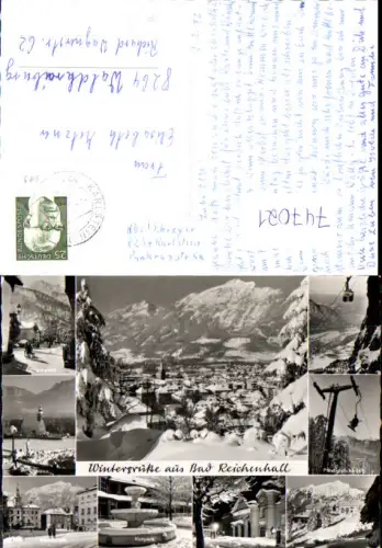 747021 Mehrbild AK Bad Reichenhall im Winter Florianiplatz Nonn Marktplatz