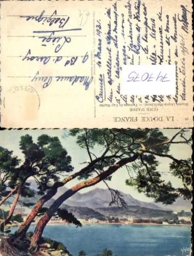 747075 Cote d Azur Menton Alpes-Maritimes Paysage du Cap Martin Küste France