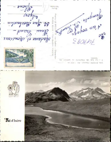 747083 Foto AK Val d Isere Savoie Le Lac de l Ouillette au sommet du Solaise France