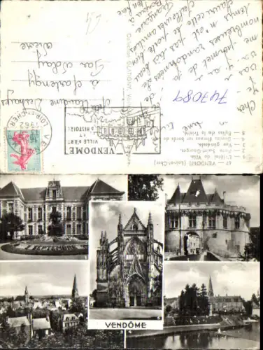 747089 Mehrbild AK Vendome Loir-et-Cher L Hotel de Ville Vue generale Eglise de la Trinite France