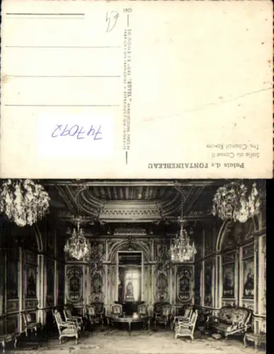 747092 Palais de Fontainebleau Salle du Conseil Schloss Interieur France