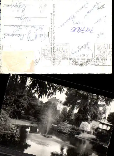 747100 Foto AK Vichy Allier Reine des Villes d Eaux Bassin des Cygnes Brunnen France