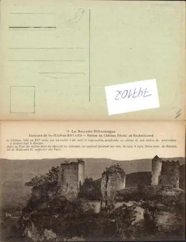 747102 Environs de St-Jean-en-Royans Ruines du Chateau Feodal de Rochechinard France