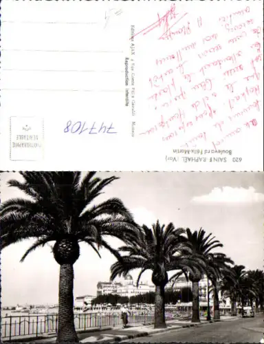 747108 Foto AK Saint-Raphael Var Boulevard Felix-Martin Palmen France
