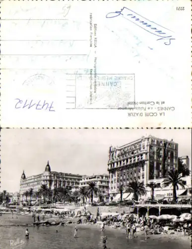 747112 Foto AK La cote d Azur Cannes Le Palais Miramar et le Carlton-Hotel France