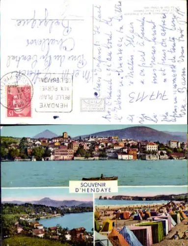747113 Mehrbild AK Souvenir d Hendaye La Baie de Chingoudy France