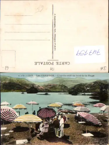 747159 Lac Chambon L apres-midi au bord de la Plage Strandleben France