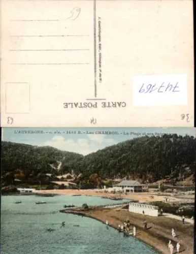 747169 L Auvergne Lac Chambon La Plage Strand Küste France