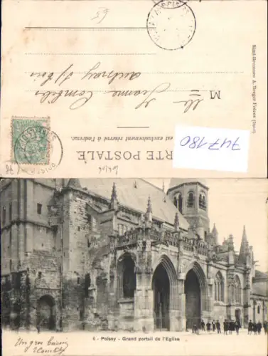 747180 Poissy Grand portail de l Eglise Kirche France