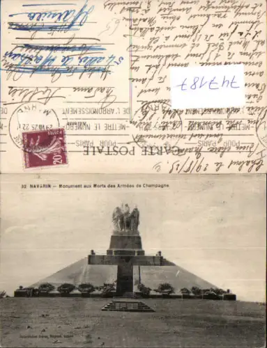 747187 Navarin Monument aux Morts des Armees de Champagne Kriegerdenkmal WW1 France
