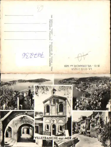 747236 Mehrbild AK La Cote d Azur Villefranche-sur-mer Ansichten France