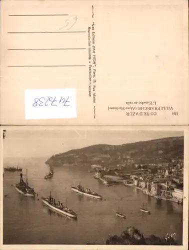 747238 Cote d Azur Villefranche Alpes-Maritimes L Escadre en rade Segelschiffe France