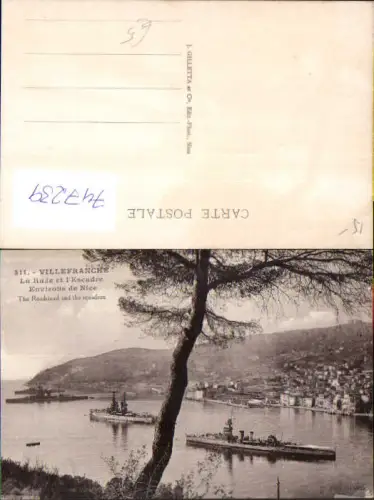747239 Villefranche La Rade et l Escadre Schiffe Dampfer Kriegsschiffe France