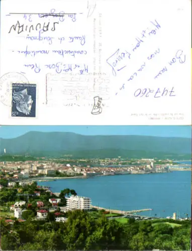 747260 Cote d Azur Antibes Vue sur la vieille ville et le fort Carre France