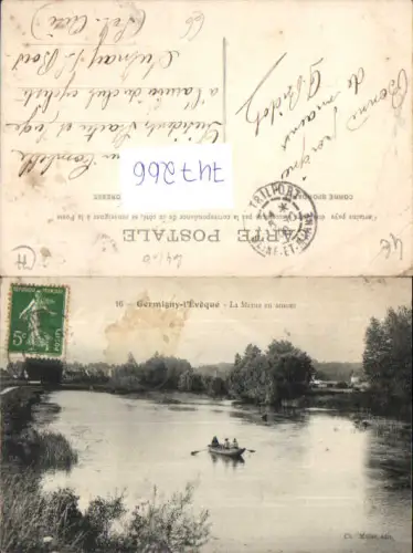 747266 Germigny-l Eveque La Marne en amont Ruderboot Boot France