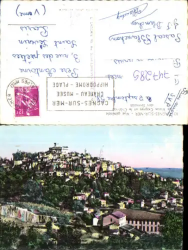 747285 Foto AK Cagnes-sur-Mer Vue generale Le Vieux Cagnes et le Chateau des Grimaldi France