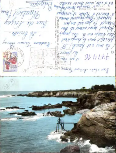 747416 Foto AK Prefailles Loire-Atlant La Cote Küste Fischen Angeln France