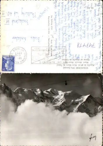 747418 Foto AK Chamonix Haute Savoie Aiguille du Midi Mont Blanc du Tacul France
