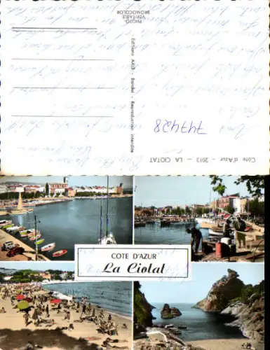 747428 Mehrbild AK Cote d Azur La Ciotat Küste Strandleben Hafen France