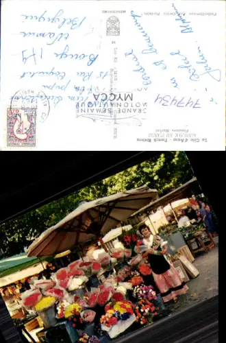 747434 Foto AK La Cote d Azur French Riviera Marche au Fleurs Tracht France pub Mexichrome Nice