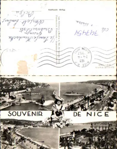 747454 Mehrbild AK La Cote d Azur Nice Nizza Küste Schiffe France