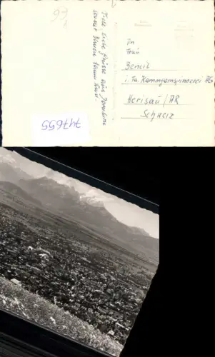 747655 Foto AK Dornbirn mit Säntisgruppe pub Foto Rhomberg