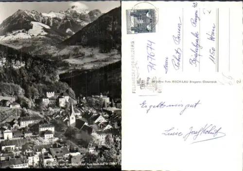 747674 Foto AK Feldkirch mit Gurtisspitze pub Risch-Lau W 12687