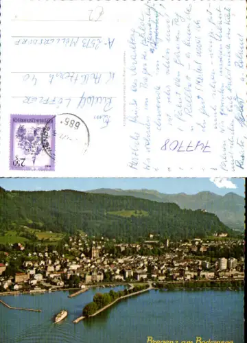 747708 Bregenz a. Bodensee Ansicht m. Hafen Schiff