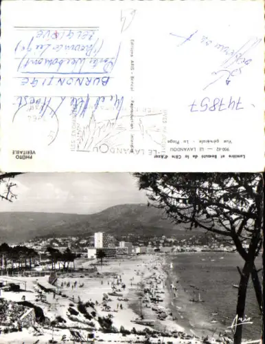 747857 Foto AK Le Lavandou Vue generale La Plage Strand Strandleben France