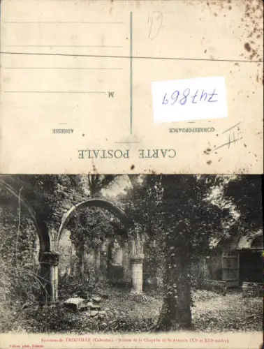 747869 Environs de Trouville Calvados Ruines de la Chapelle de St Arnoult France