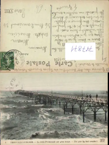 747871 Trouville-sur-Mer La Jetee-Promenade par gros temps The Pier France