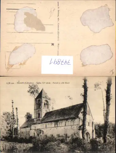 747891 Thaon Calvados Eglise Portail et cote Nord Kirche France