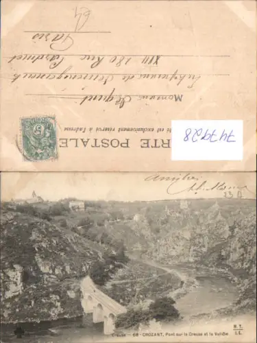 747928 Crozant Pont sur la Creuse et la Vallee Brücke France