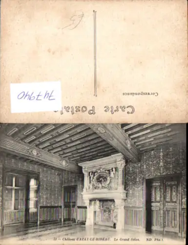 747940 Chateau de Azay-le-Rideau Le Grand Salon Schloss Kamin France