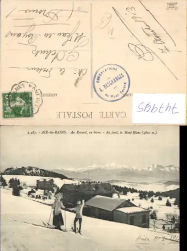 747945 Aix-les-Bains Au Revard en hiver Au fond le Mont Blanc Wintersport Mode France