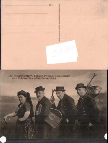748005 D´Mühlviertler Sänger Possen Gesellschaft Urfahr Linz Trachten Musik Zither