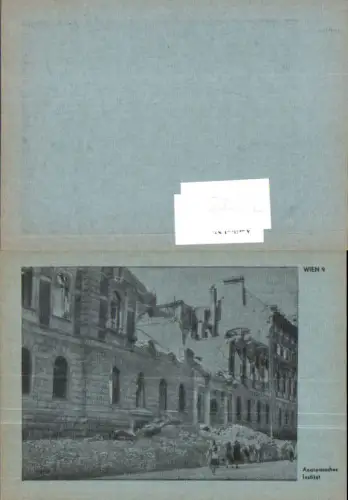 748009 Serie zerstörtes Wien Alsergrund Anatomisches Institut