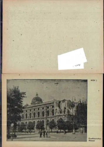 748018 Serie zerstörtes Wien Kunsthistorisches Museum