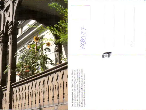 748037 Wien Margareten SPÖ Margaretenhof Balkon Blumen