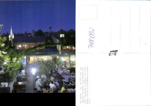 748052 Wien Döbling Vienna SPÖ Heuriger Gastgarten b. Nacht