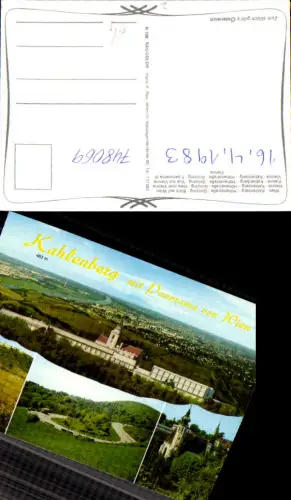 748069 Mehrbild AK Wien Döbling Kahlenberg Höhenstraße Grinzing Blick auf Wien