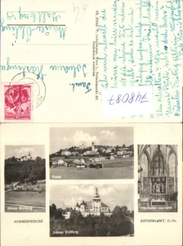 748087 Mehrbild AK Kefermarkt Schloss Weinberg Totale Flügelaltar Kirche