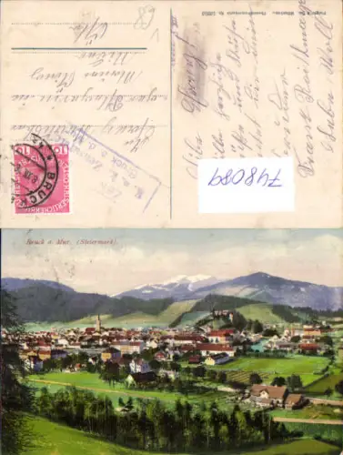 748089 Bruck a. d. Mur Ansicht um 1916 pub Purger Co 10950