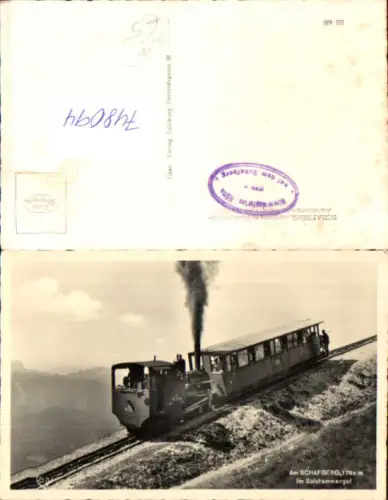 748094 Foto AK Am Schafberg Sankt Wolfgang im Salzkammergut Bergbahn Dampflok