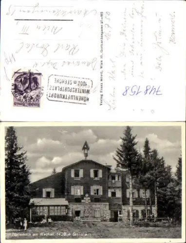 748158 Foto AK Hallerhaus a. Wechsel Mönichkirchen