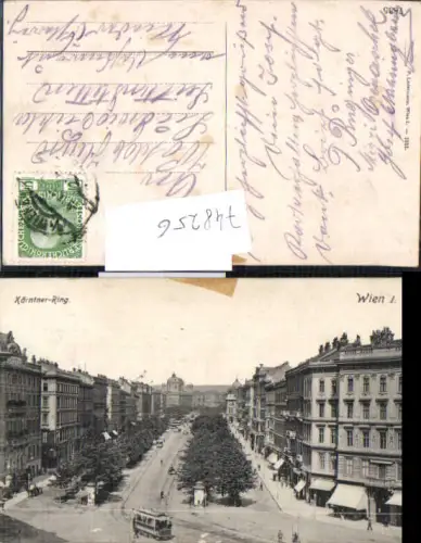 748256 Wien Kärntner Ring Straßenbahn Tram Tramway pub Ledermann 7835 gel Seitenstetten